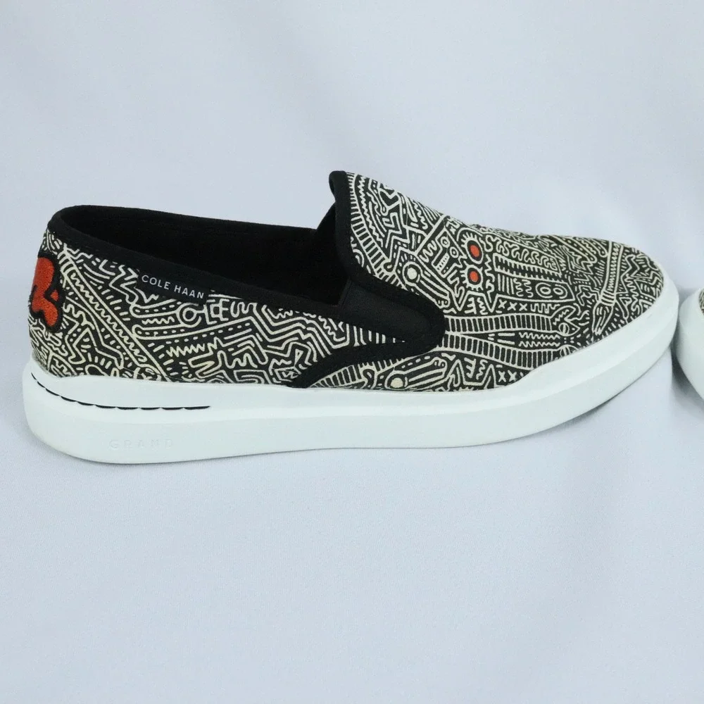 Cole Haan x Keith Haring Collection Grandpro Rally Slip On Sneaker Shoes Mens 11